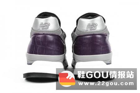 新百伦 998 鞋款全新灰紫配色释出，抢眼的鳄鱼皮纹理加持！